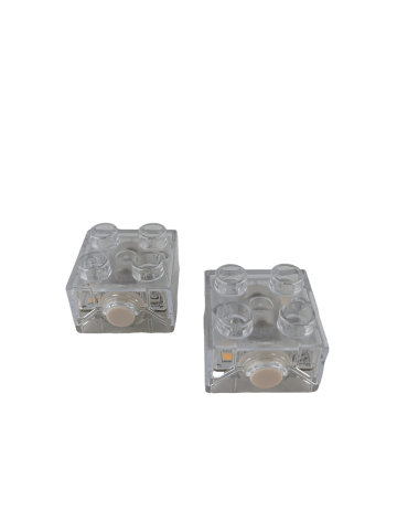 LEGO DUPLO 2x2 Blinklicht – Leuchtstein mit Sound in transparent