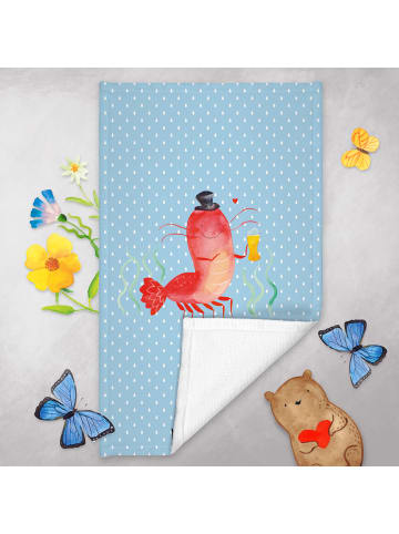 Mr. & Mrs. Panda Handtuch Hummer Weizen ohne Spruch in Blau Pastell