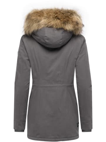 ragwear Kurzmantel Monadetta Warm YOUMODO in Stone Grey