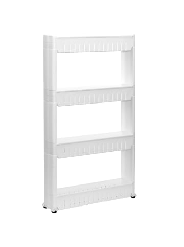 eyepower Nischenregal auf Rollen Toro mit 4 Ablagen in Weiß