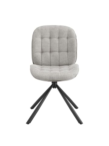home24 Drehbarer Polsterstuhl Zankor 2er-Set in Grau