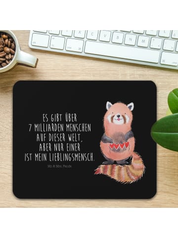 Mr. & Mrs. Panda pc mauspad Roter Panda mit Spruch in Schwarz