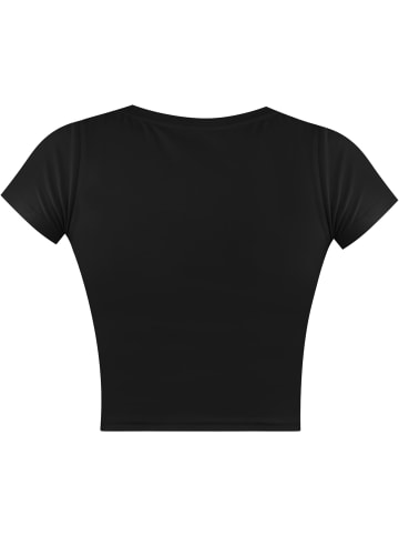 Janice 2 x Damen crop T-Shirt Nantes in Schwarz