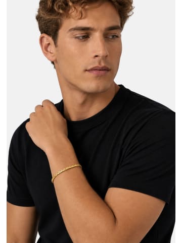 Steel_Art Gliederarmband Herren Dorian goldfarben in goldfarben