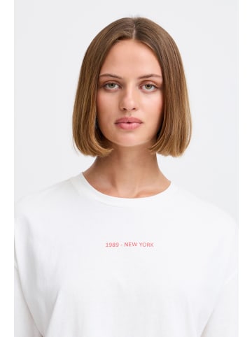 ICHI IXBEXI SS2 oversize in Cloud Dancer w/ racing red