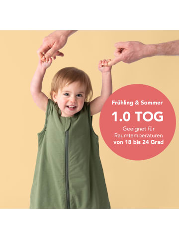 Schlummersack Babyschlafsack, 1.0 TOG in Grün