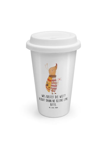 Mr. & Mrs. Panda To Go Becher Nachtfalter Fähnchen mit Spruch in Weiß