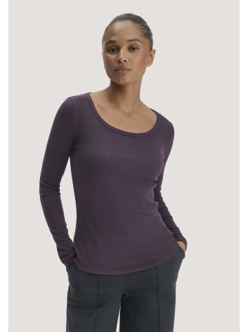 Hessnatur Softrib Longsleeve in dunkle traube