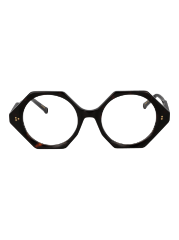 Hally & Son Frauen Gestelle mit Sonnenbrillen-Clips Geometrisch Braun