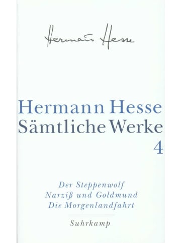 Suhrkamp Der Steppenwolf. Narziß und Goldmund. Die Morgenlandfahrt.