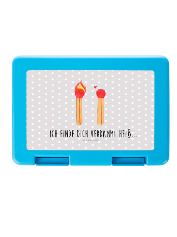 Mr. & Mrs. Panda Snackbox Streichhölzer mit Spruch in Grau Pastell