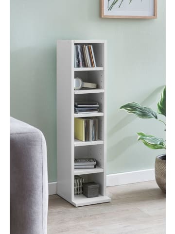 KADIMA DESIGN Bücherregal | Weiß, 21x91x25.5cm, 6 Fächer