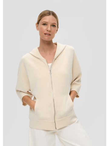 s.Oliver Sweatshirt Jacke 3/4 Arm in Beige