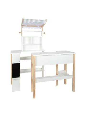small foot Kaufladen Fresh mit Stoffmarkise in brown,white