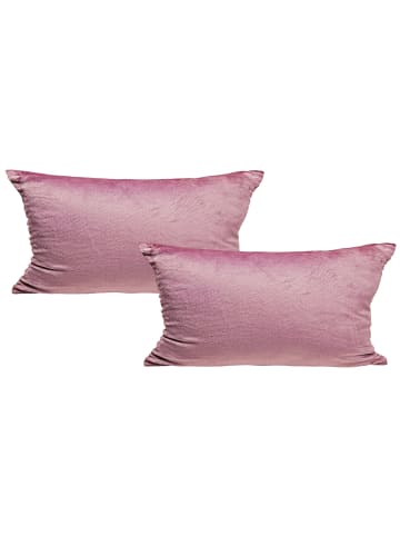 JACK 2er Set Teddy Flausch Kissen 30x50cm in Antik Rosa