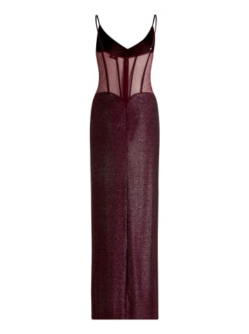 Vera Mont Abendkleid mit Seitenschlitzen in Dark Red/Grey
