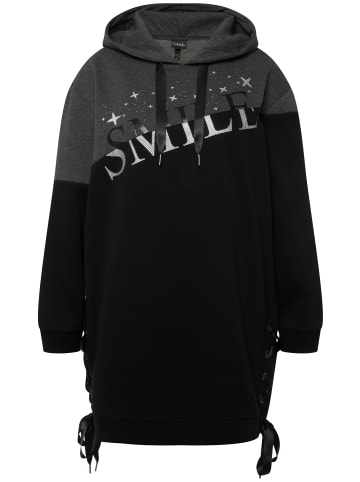 Ulla Popken Hoodie-Shirt in schwarz