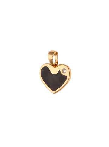 myMo Women Jewelry Set With Stud Earrings And Pendant in Rose Gold Black