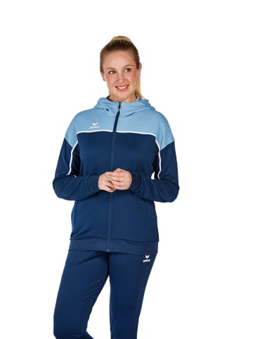erima Damen Change By Erima Trainingsjacke mit Kapuze in new navy/faded denim/weiß