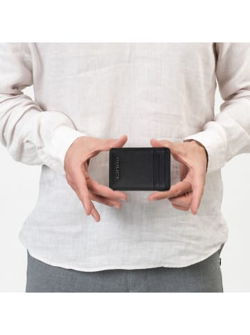 Police Kreditkartenetui RFID Schutz Leder 7 cm in black