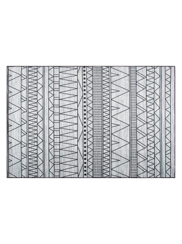 Beliani Kurzflor KEBAN in Schwarz/Grau - (W) 140 x (H) 1 x (L) 200 cm