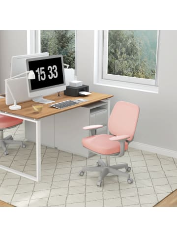 Vinsetto Bürostuhl-55L x 48B x 82,5-94,5H cm-Rosa