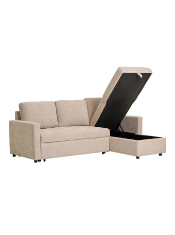 ebuy24 Schlafsofa Belfast Sandfarbe 150 x 218 cm