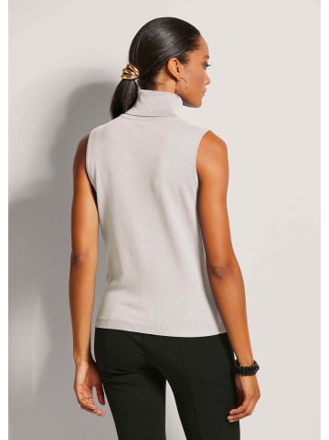 MADELEINE Viskosepullover ohne Ärmel in perlweiß