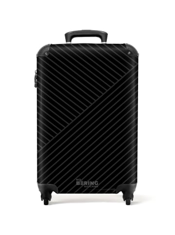 NoBoringSuitCases Suitcase, Handgepäck, Koffer, Reisekoffer Schwarzes Linienmuster