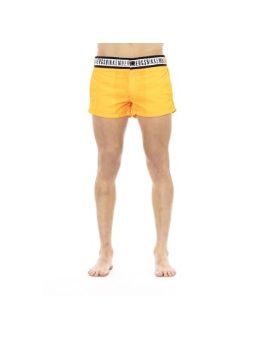 Bikkembergs Orange Schwarz Polyamid Herren Badeanzug