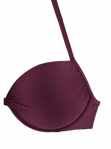 LASCANA Push-Up-Bikini-Top in bordeaux