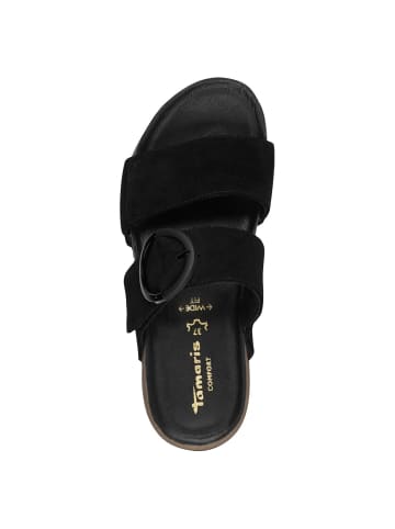 Tamaris WIDE FIT Pantolette in BLACK SUEDE
