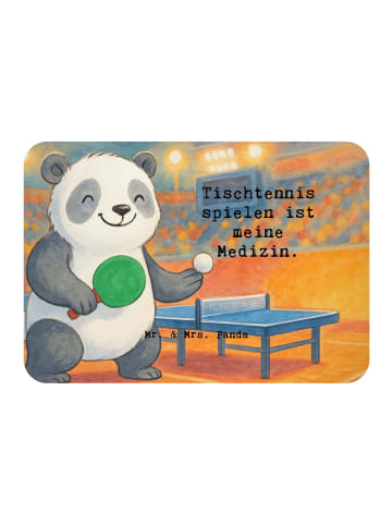 Mr. & Mrs. Panda Magnet Panda Tischtennis Design mit Spruch in Weiß