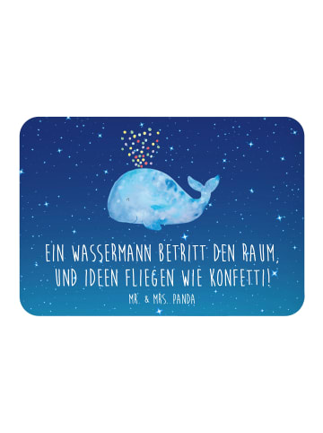 Mr. & Mrs. Panda Magnet mit Spruch Wassermann Ideenflug mit Spruch in Sternenhimmel Blau