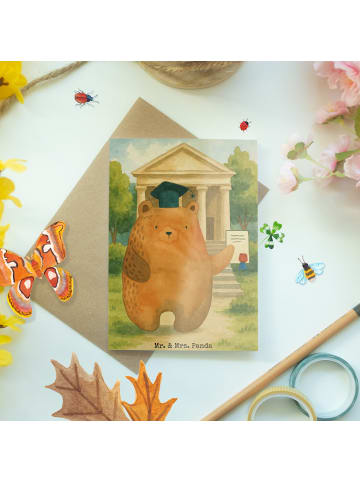 Mr. & Mrs. Panda neujahrskarte Bär Prüfung Design ohne Spruch in Weiß