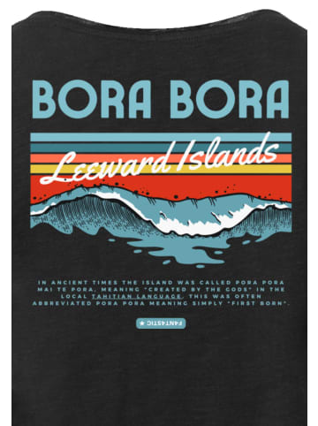F4NT4STIC Long Cut T-Shirt PLUS SIZE Bora Bora Leewards Island in schwarz