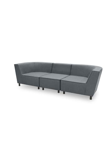 58 aufm Kessel GARTENLOUNGE Sofa 3-Sitzer Brandie 279x77x103 Outdoorbezug dunkelgrau