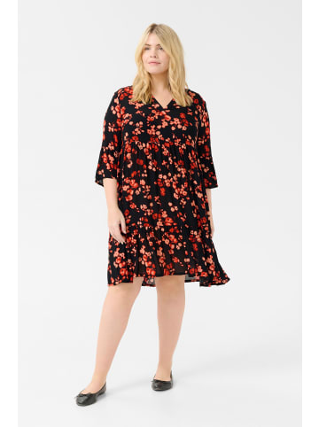 KAFFE curve Kleid KCami A-shape in Red Flower