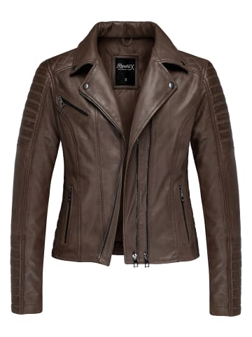 REPUBLIX Lederjacke KYANA in Dunkelbraun