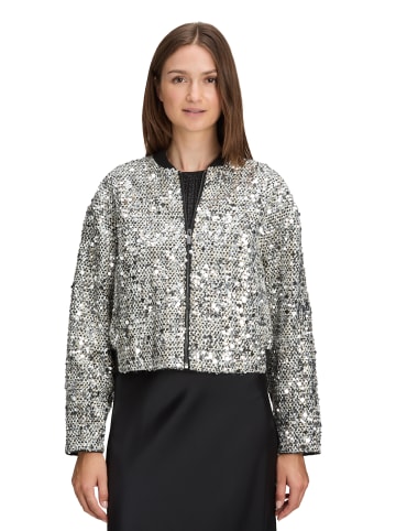 BETTY & CO Blouson mit Pailletten in Black/Silver