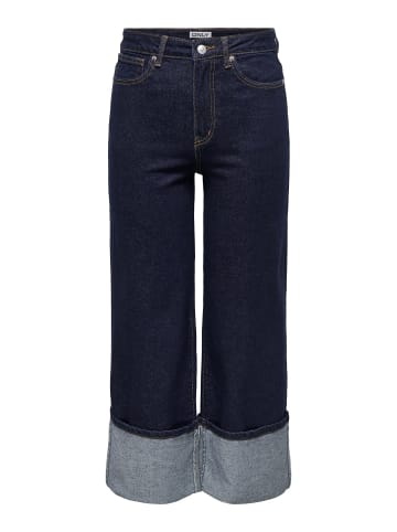 ONLY Jeans mit weitem Bein in Dark Blue Denim