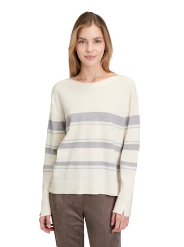 Betty Barclay Feinstrickpullover mit Lurexfaden in Patch Cream/Grey