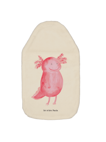 Mr. & Mrs. Panda Wärmflasche Axolotl Glücklich ohne Spruch in Weiß