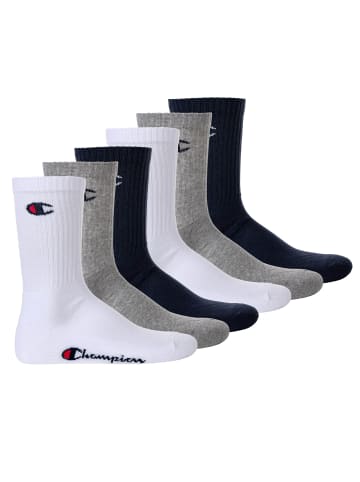 Champion Socken 6er Pack in Blau/Weiß/Grau