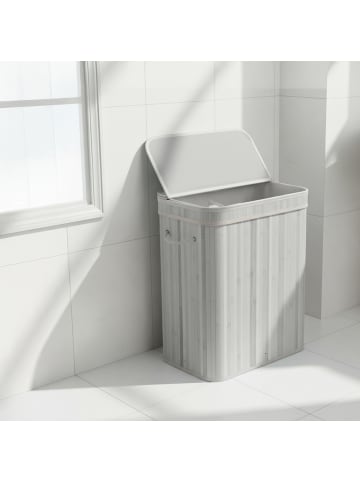 relaxdays Wäschekorb in Grau - (B)52 x (H)63 x (T)32 cm