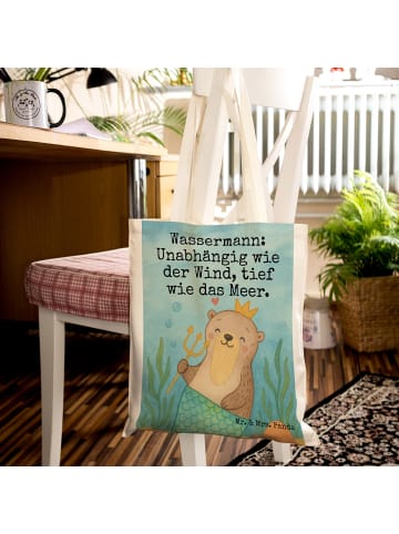 Mr. & Mrs. Panda Tragetasche Wassermann Astrologie Design mit Sp... in Weiß
