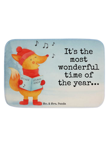 Mr. & Mrs. Panda badezimmermatte Fuchs Sänger Design mit Spruch in Weiß