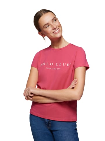 Polo Club T-Shirt in Raspberry