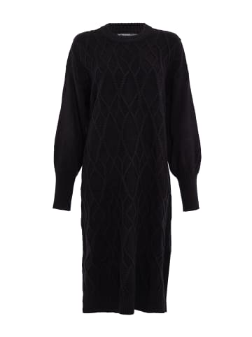 Threadbare Strickkleid THB Harley Cable Knit Midi in Schwarz