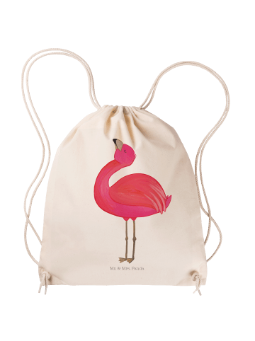 Mr. & Mrs. Panda gym tasche Flamingo Stolz ohne Spruch in Creme